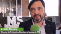 Entrevista a Andrés Dulanto (Agencia EFE) durante el II Media Startups Alcobendas